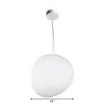 Floating Pebble Dining Room Pendant Light in Cream Glass with 1 Bulb Minimalist Hanging Ceiling Light tag1