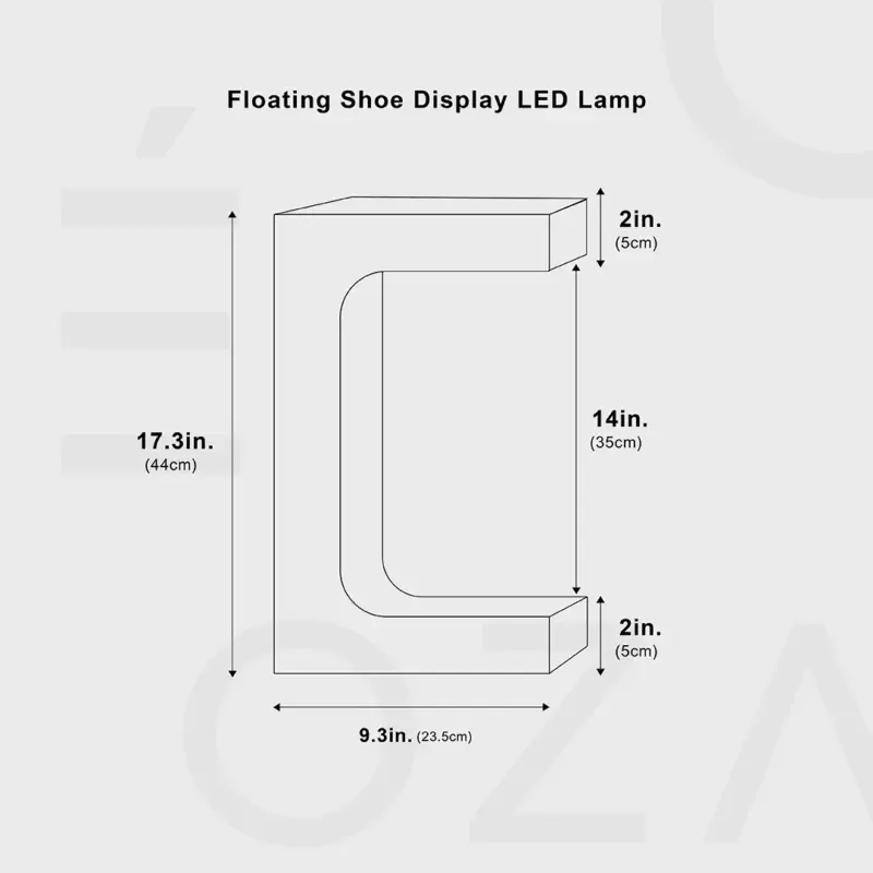 Floating Shoe Display LED Light tag1