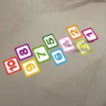 Floor stickers Grid game Number Cartoon Waterproof tag1