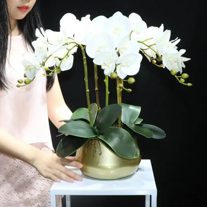 Flora Faux Orchid with Vase