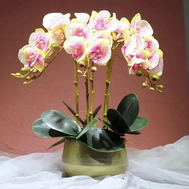 Flora Faux Orchid with Vase -