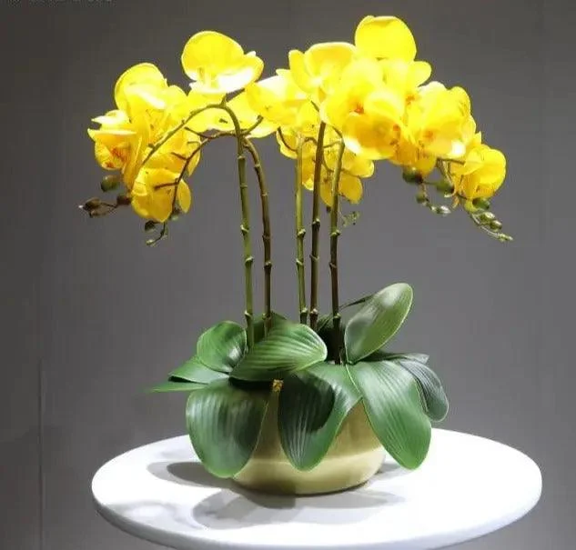 Flora Faux Orchid with Vase -