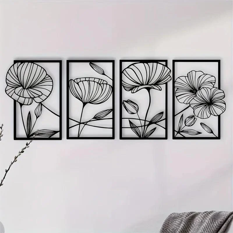 Floral Butterfly Metal Wall Hanging -  - #tag1#