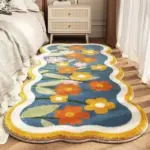 Floral Cashmere Dirt Resistant Rug tag1