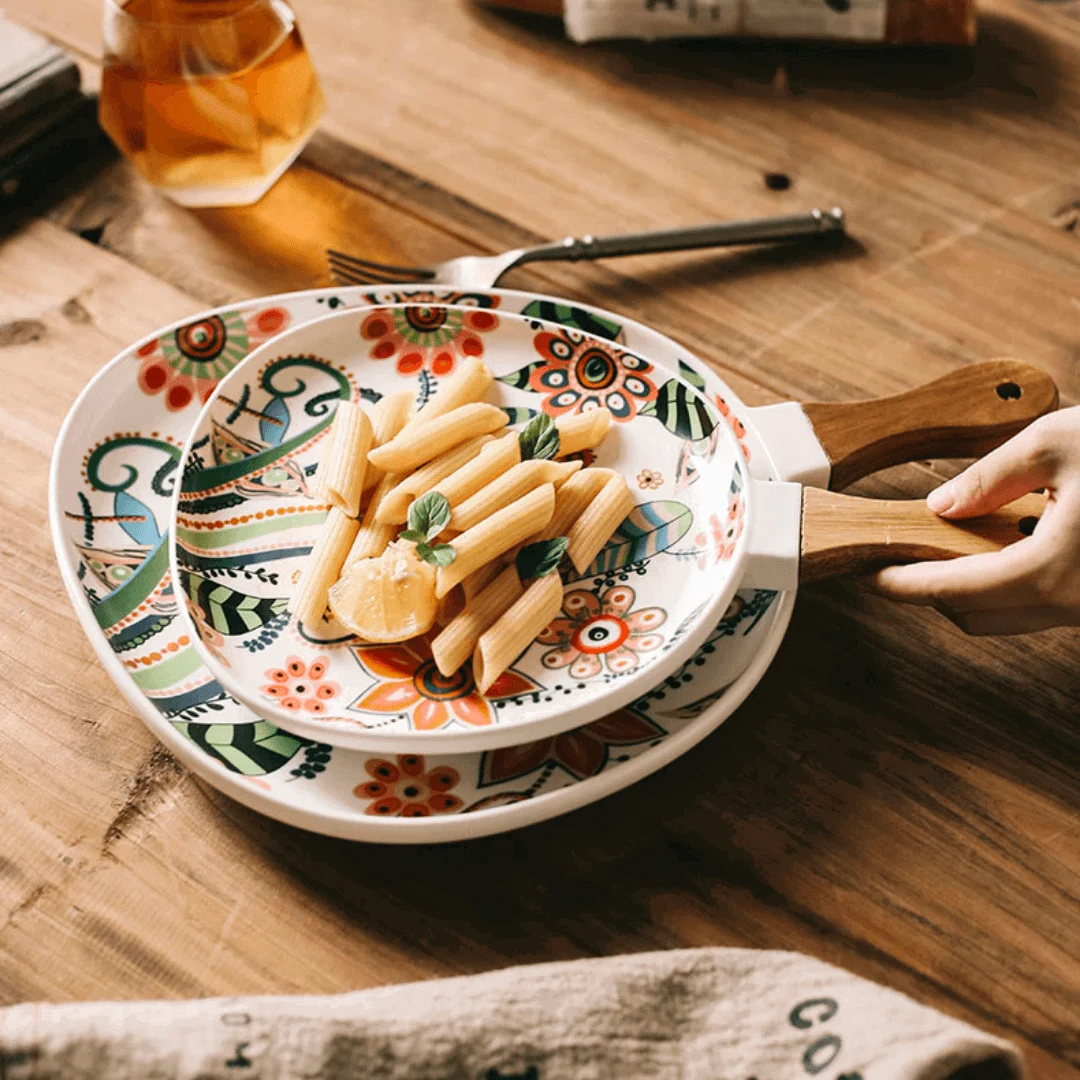 Floral Ceramic Dinner Plates -