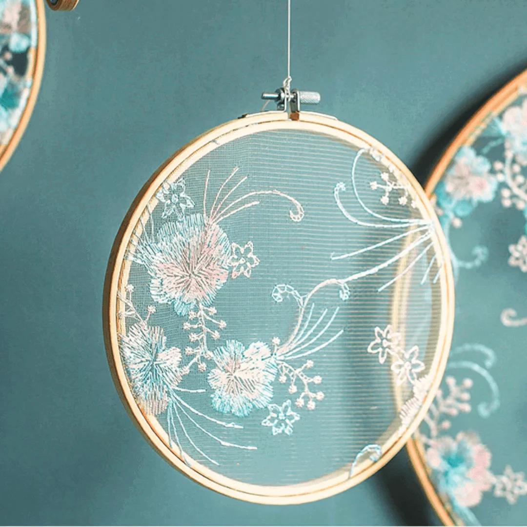 Floral Embroidery Wall Decor -