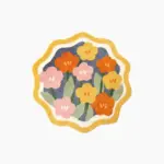 Floral Fluffy Hand Crafted Round Rug