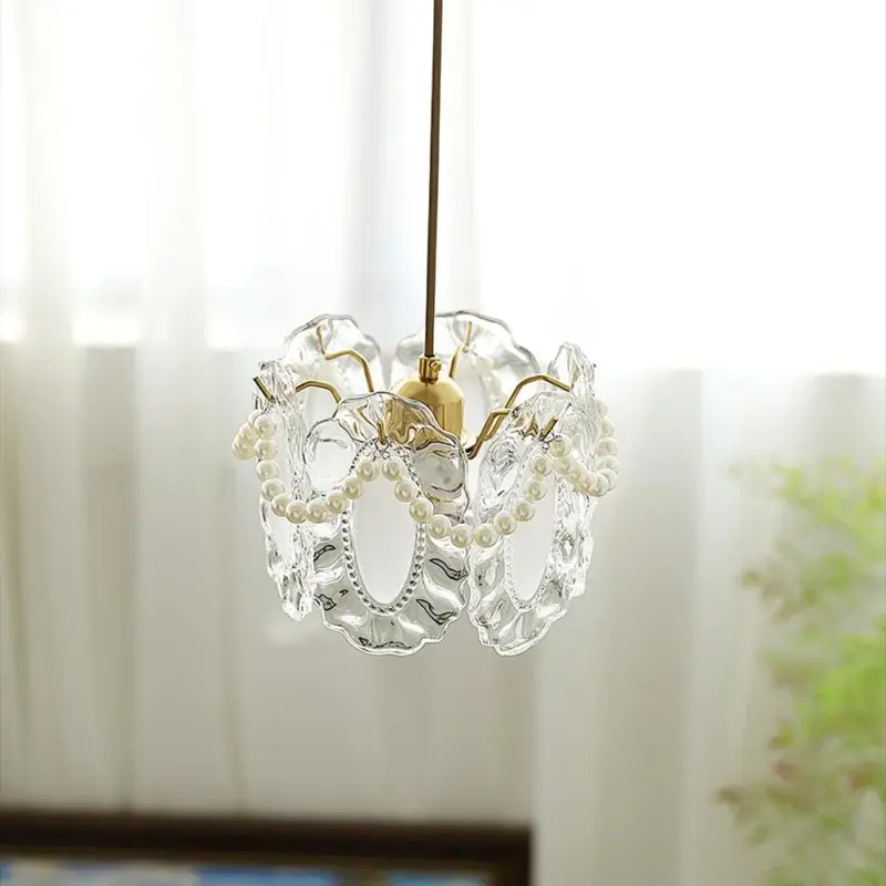 Floral Glass Pendant Lamp