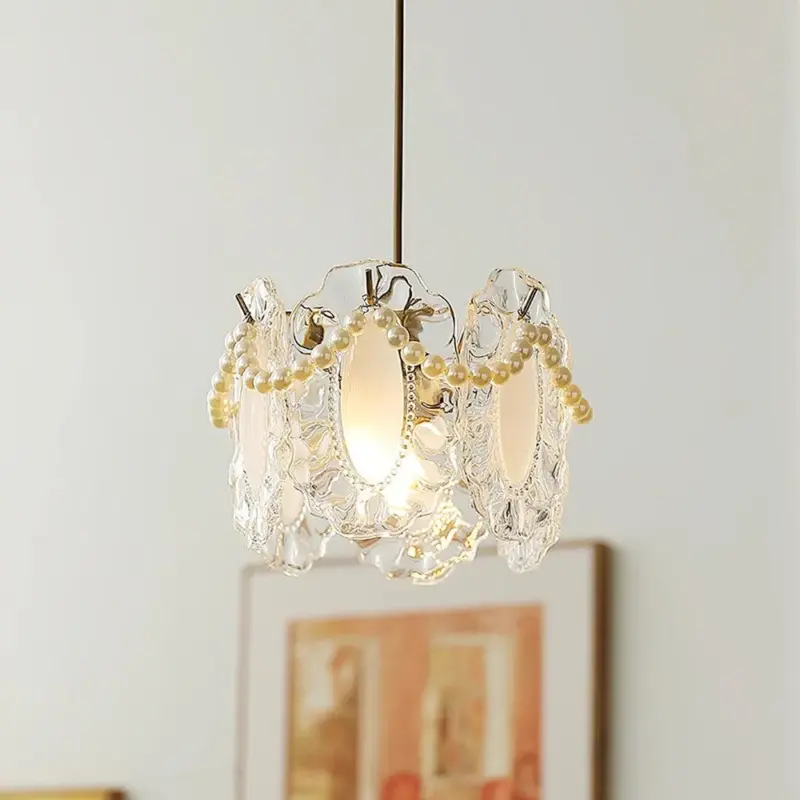 Floral Glass Pendant Lamp