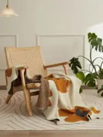 Floral Knitted Microfiber Throw Blanket
