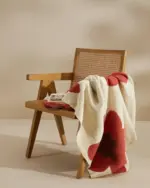 Floral Knitted Microfiber Throw Blanket