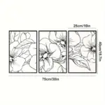 Floral Single Line Wall Art tag1