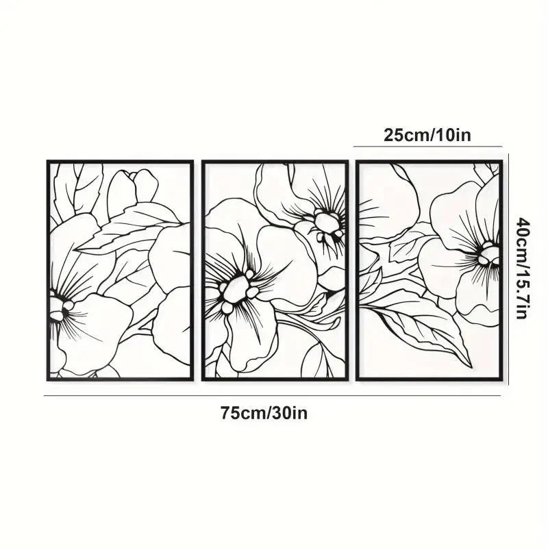 Floral Single Line Wall Art -  - #tag1#