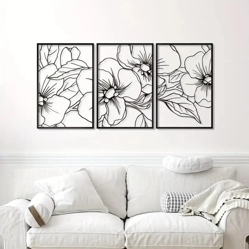 Floral Single Line Wall Art -  - #tag1#