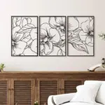 Floral Single Line Wall Art tag1
