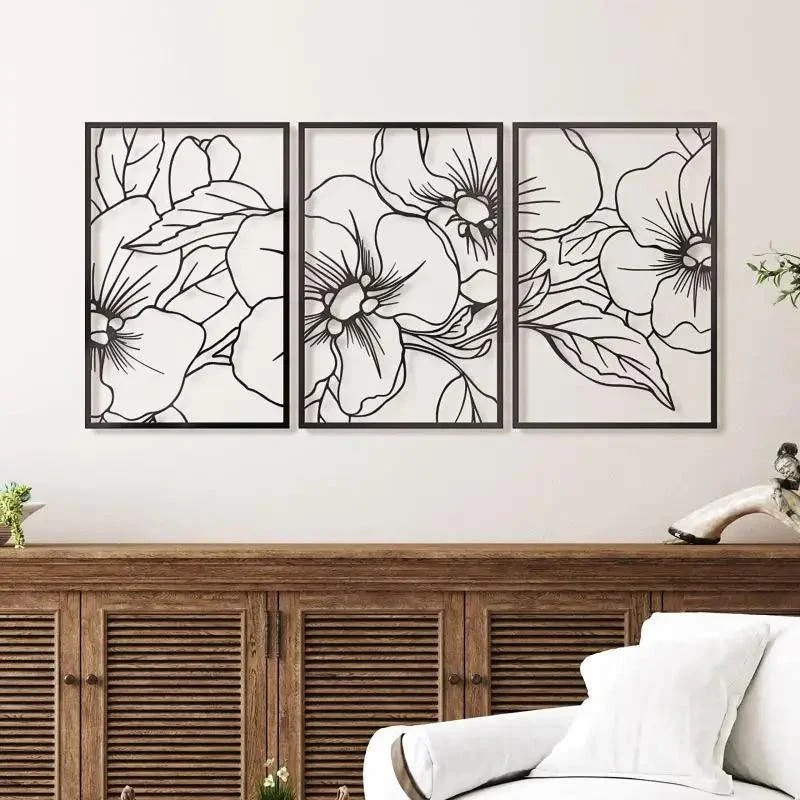 Floral Single Line Wall Art -  - #tag1#