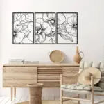 Floral Single Line Wall Art tag1
