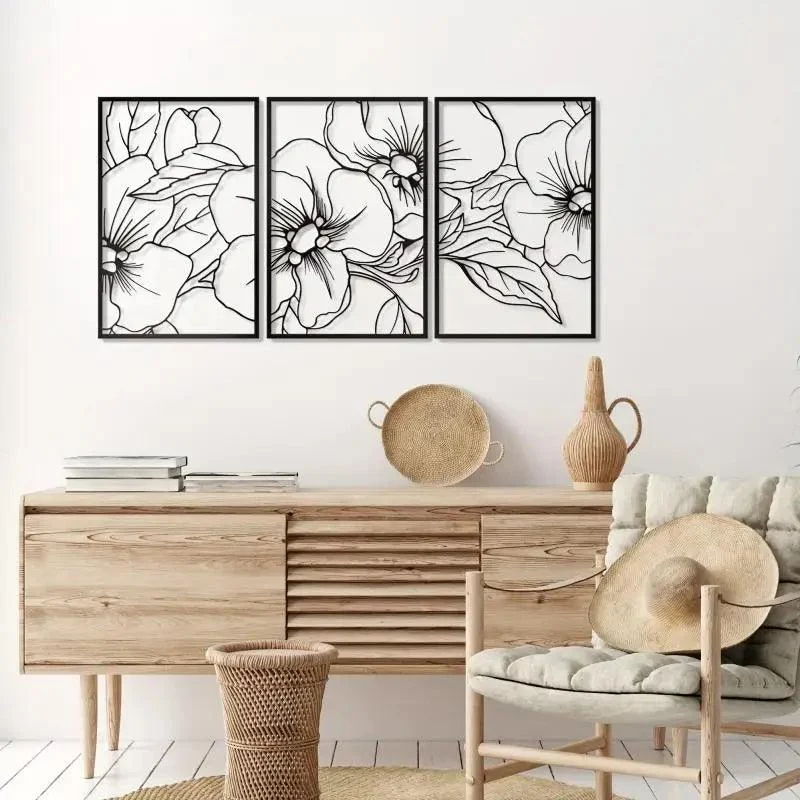 Floral Single Line Wall Art -  - #tag1#