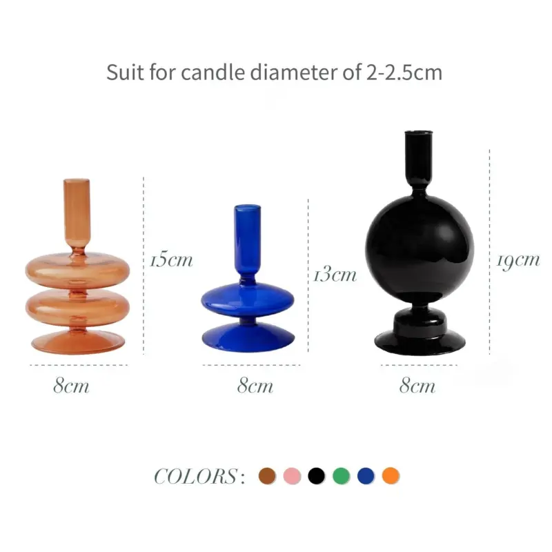 Floriddle Bougeoirs coniques en verre pour diverses occasions chandelier pour la maison d coration de salle 7aea668d 3f2b 4177 8417 dbb1cddbca4b