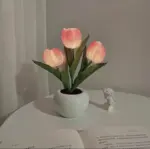 Flower shaped LED Tulip Lamp Night Simulation Mood Lighting For Living Room Decoration tag1