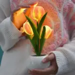 Flower shaped LED Tulip Lamp Night Simulation Mood Lighting For Living Room Decoration tag1
