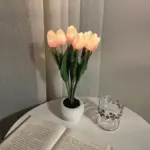 Flower shaped LED Tulip Lamp Night Simulation Mood Lighting For Living Room Decoration tag1