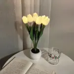 Flower shaped LED Tulip Lamp Night Simulation Mood Lighting For Living Room Decoration tag1