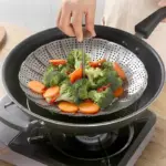Flower shaped Steel Folding Steamer tag1