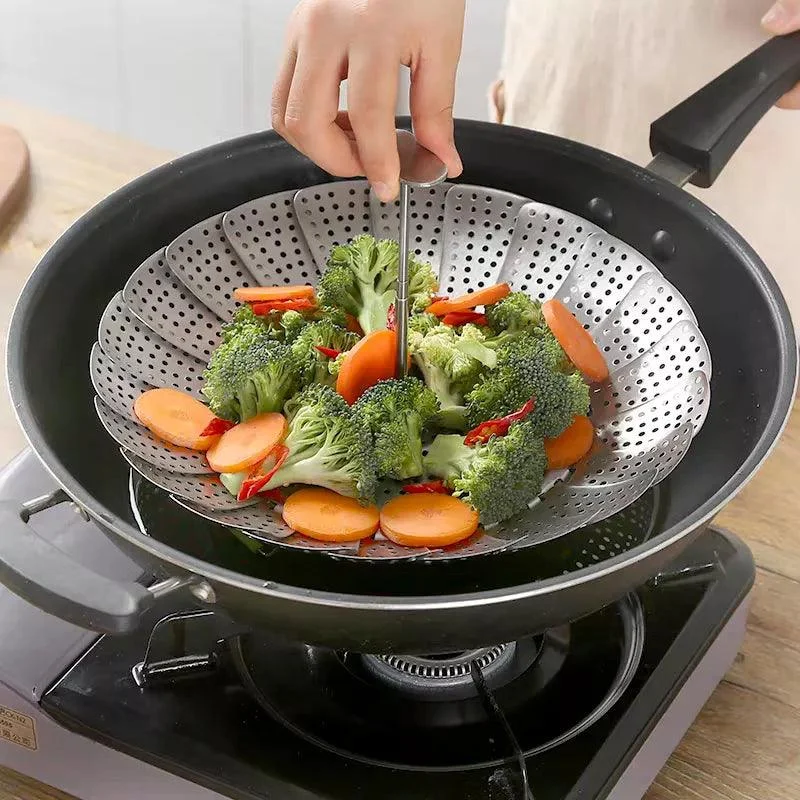 Flower-shaped Steel Folding Steamer -  - #tag1#