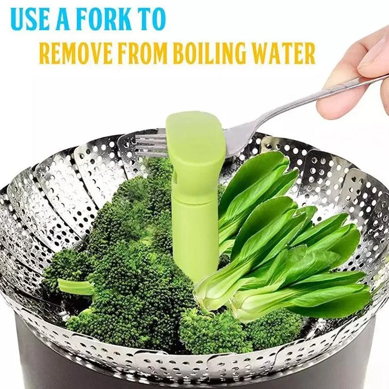 Flower-shaped Steel Folding Steamer -  - #tag1#