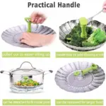 Flower shaped Steel Folding Steamer tag1