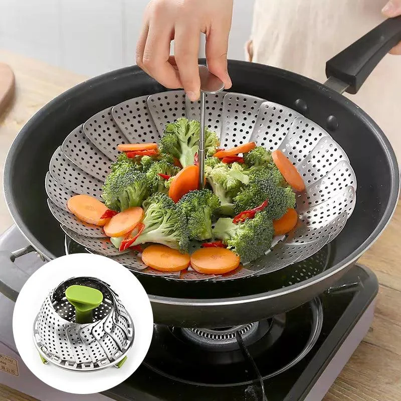 Flower-shaped Steel Folding Steamer -  - #tag1#
