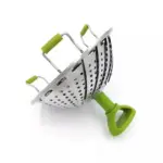 Flower shaped Steel Folding Steamer tag1