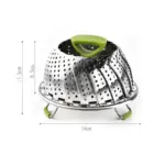 Flower shaped Steel Folding Steamer tag1