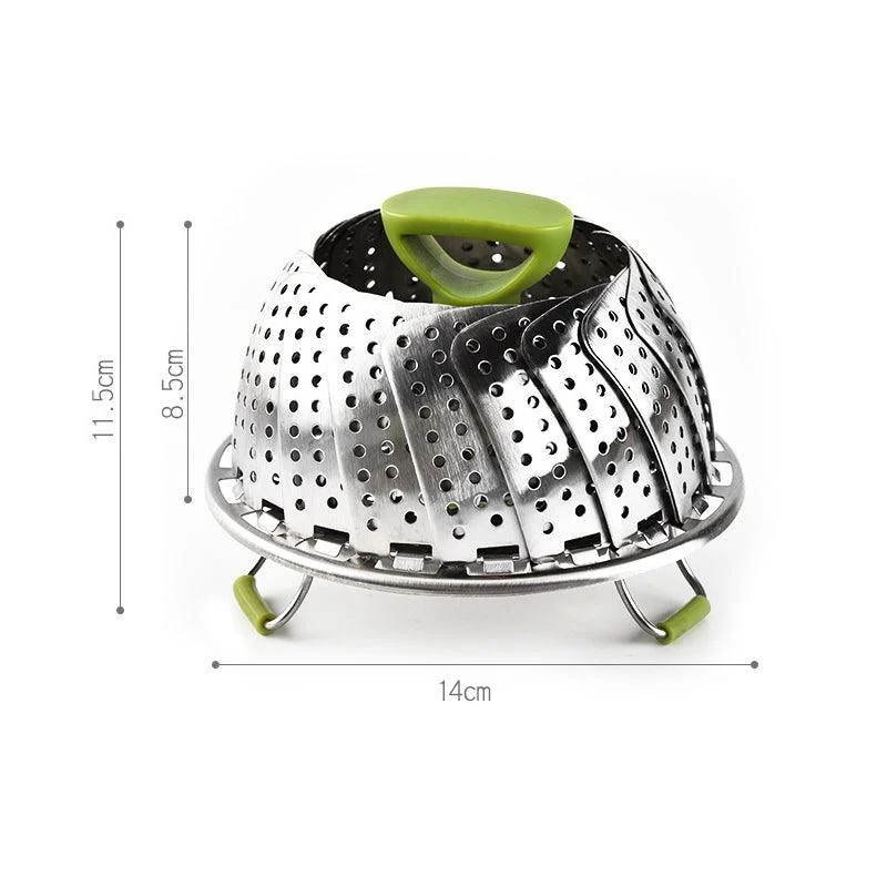 Flower-shaped Steel Folding Steamer -  - #tag1#