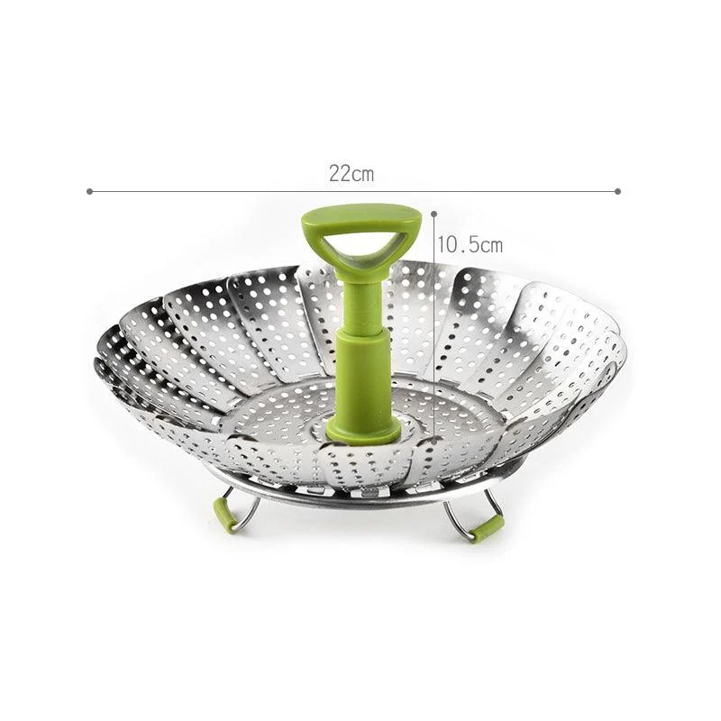 Flower-shaped Steel Folding Steamer -  - #tag1#