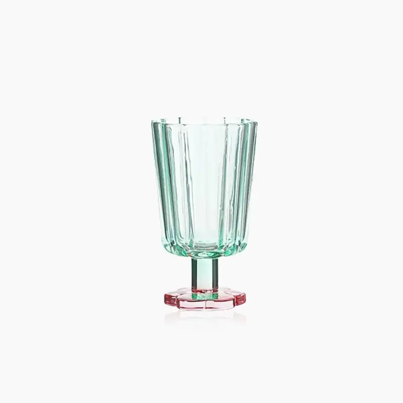 Flower Base Dessert Tall Glass