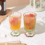 Flower Base Dessert Tall Glass