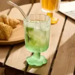 Flower Base Dessert Tall Glass