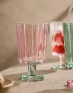 Flower Base Dessert Tall Glass