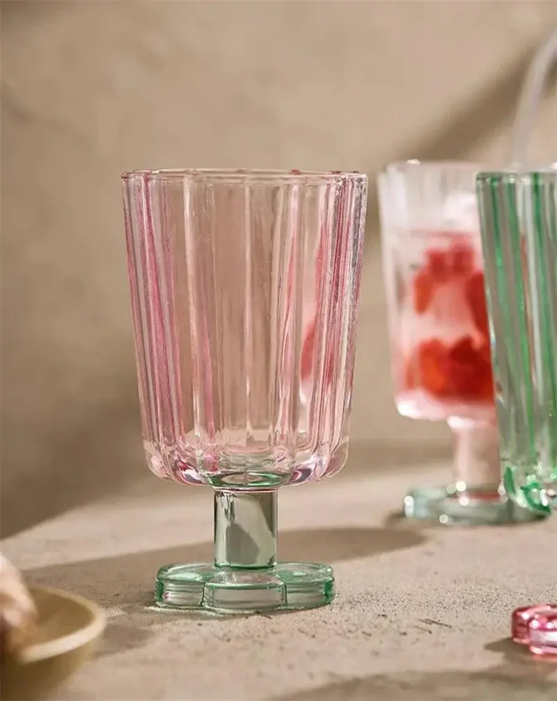 Flower Base Dessert Tall Glass
