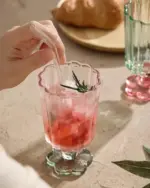 Flower Base Dessert Tall Glass