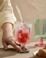 Flower Base Dessert Tall Glass