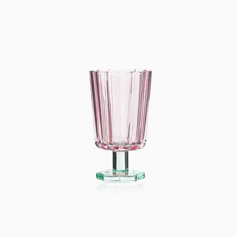 Flower Base Dessert Tall Glass