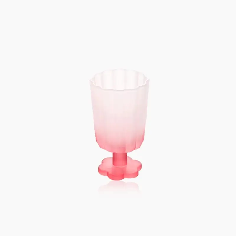 Flower Base Dessert Tall Glass