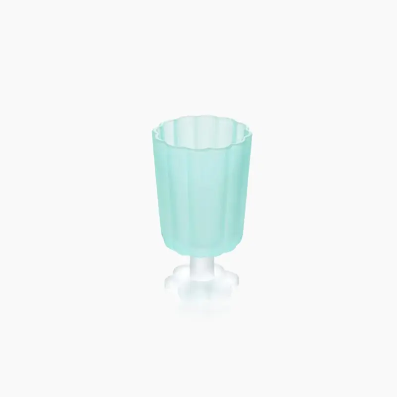 Flower Base Dessert Tall Glass