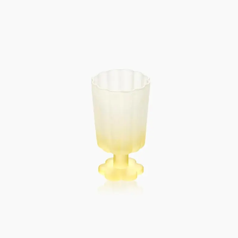Flower Base Dessert Tall Glass