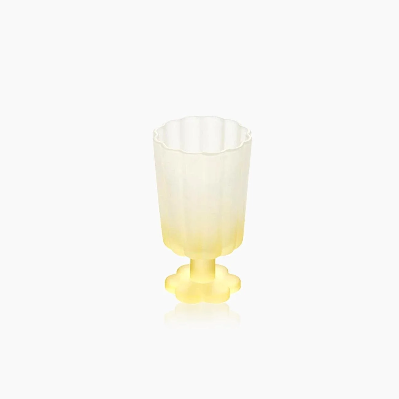 Flower Base Dessert Tall Glass -