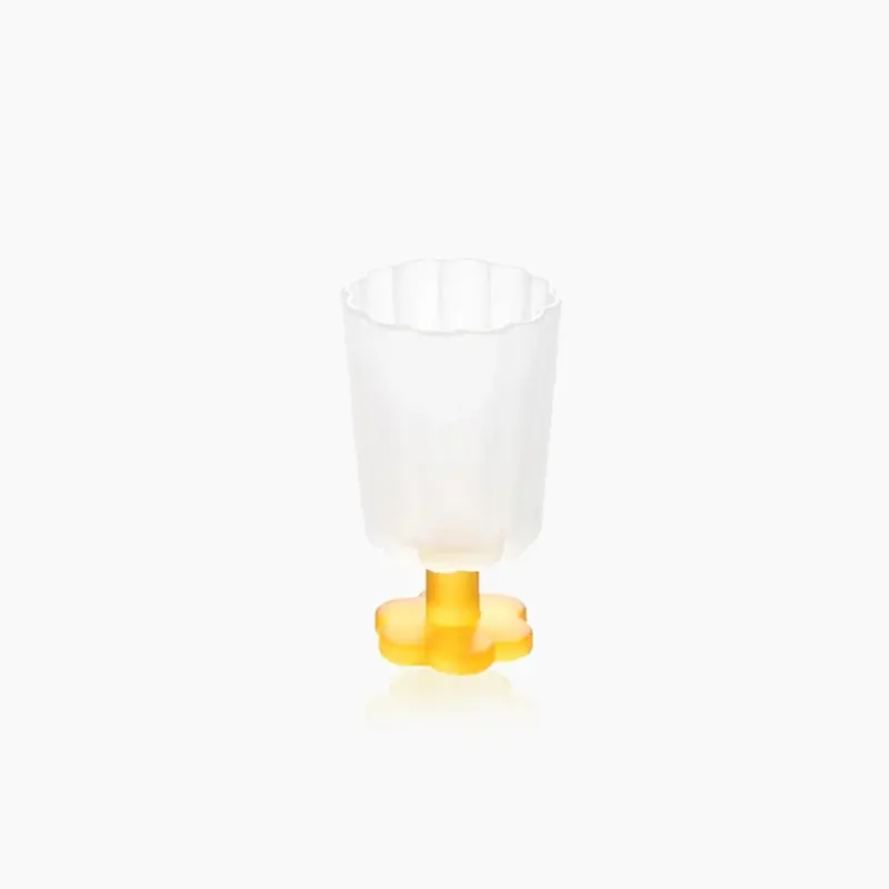 Flower Base Dessert Tall Glass