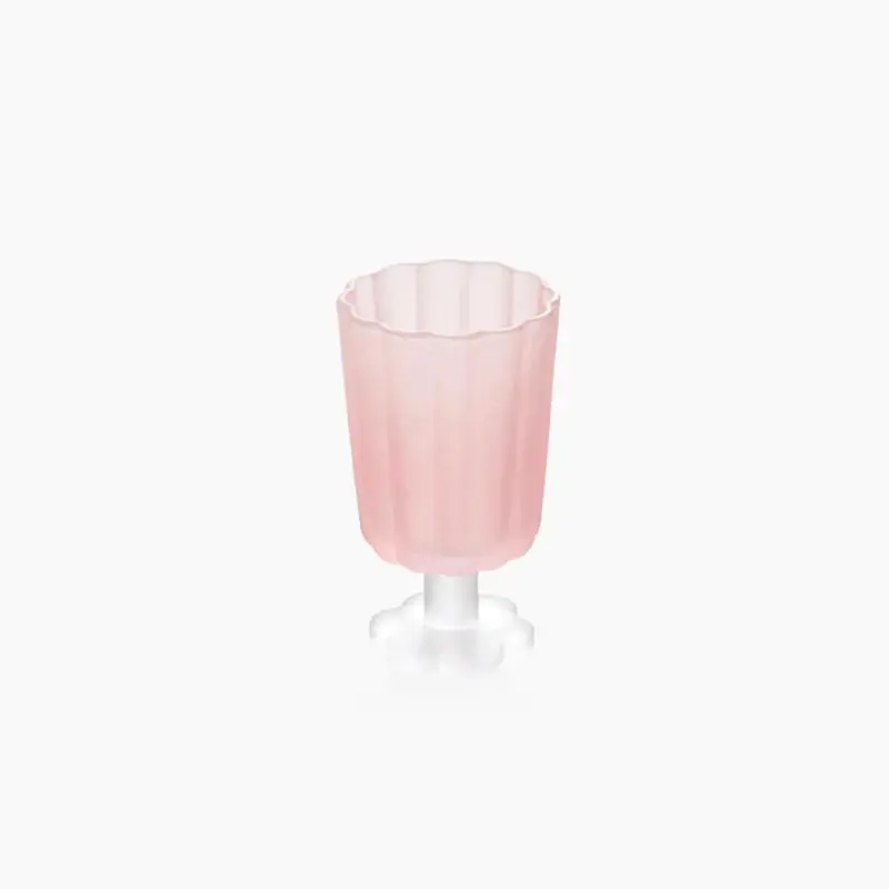 Flower Base Dessert Tall Glass